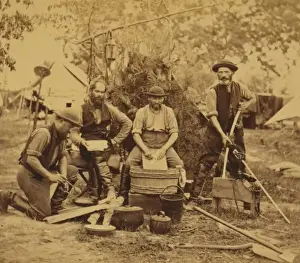 Yorktown Prints: Servants at quarters of Prince de Joinville in front of York