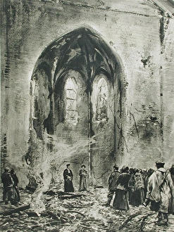 Images Dated 9th May 2006: A service in a ruined church