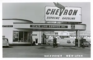 Gasoline Prints: Service station, Wendover, Utah-Nevada, USA