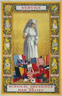 Dressings Prints: Service - Surgical dressings for war relief