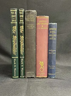 Set of books on steamships and ocean liners