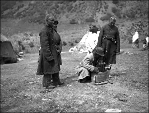 Xinjiang Prints: Setting up a camera shot, Kashgar, western China