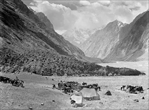Xinjiang Prints: Setting up camp on a trip through Kashgar, western China
