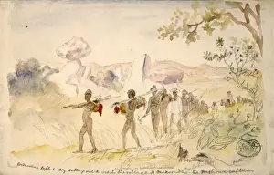 John Thomas Baines Prints: Setting out to visit village of Makoonda