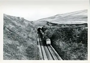 Dent Prints: Settle-Carlisle Railway - Train emerging from Blea Moor Tunn