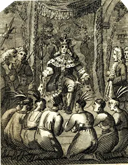 Seven Cherokee Chiefs introduced to the King George 1730