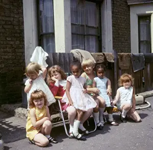 Urchins Prints: Seven girls on a Balham street, SW London