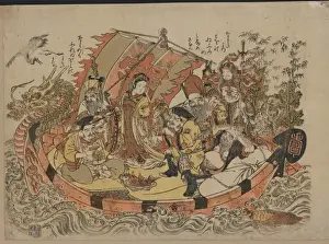 Seven gods of good fortune in the treasure boat