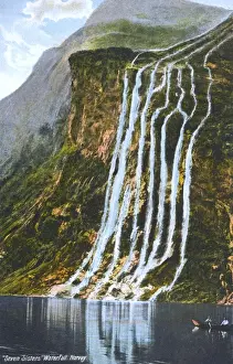 Waterfall Prints: Seven Sisters Waterfall, Norway