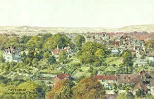 Sevenoaks Prints: Sevenoaks, Kent, viewed from parish church tower