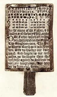 Seventeenth Prints: Seventeenth century Horn Book, teaching aid