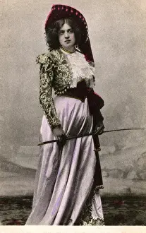 Blouse Prints: Severe-looking Iberian Woman holding riding crop