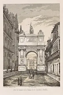 Sevilla Prints: Sevilla. Triumphal arch built in the cathedral
