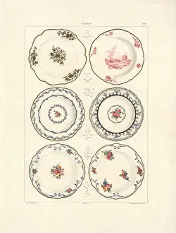 Crockery Prints: Sevres plates with simple decoration