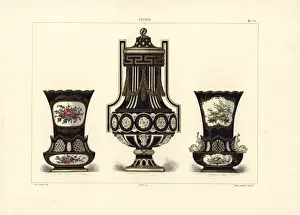 Crockery Prints: Three Sevres vases