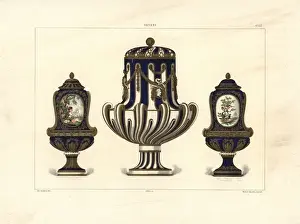 Three Sevres vases