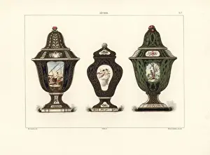 Three Sevres vases