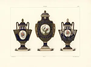 Three Sevres vases