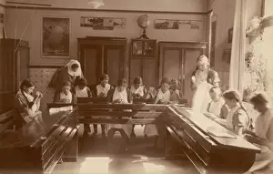 Sewing class in a German Catholic girls school
