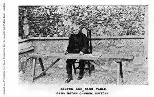 Images Dated 30th January 2012: The Sexton and Sand Table at Dennington Church