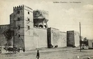 Crenellation Prints: Sfax, Tunisia - The Rampart walls and Water Tower