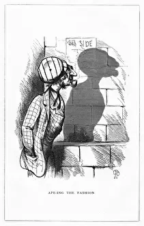 Unfortunate Prints: Shadow drawing. C. H. Bennett, Ape-ing the Fashion