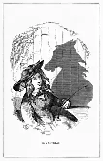 Casts Prints: Shadow drawing. C. H. Bennett, Equestrian