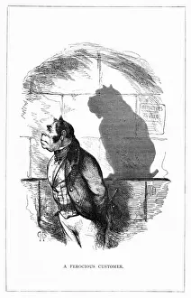 Bull Dog Prints: Shadow drawing. C. H. Bennett, A Ferocious Customer