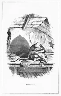 Fictional Prints: Shadow drawing. C. H. Bennett, Industry