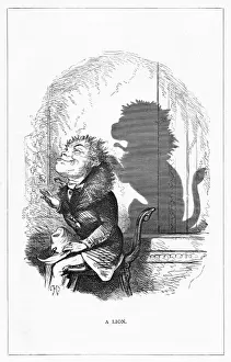 Fictional Prints: Shadow drawing. C. H. Bennett, A Lion