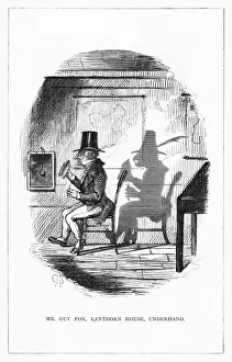 Shadow drawing. C. H. Bennett, Mr Guy Fox