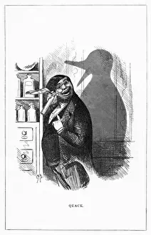 Fictional Prints: Shadow drawing. C. H. Bennett, Quack