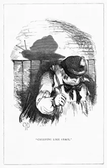 Sleepy Prints: Shadow drawing. C. H. Bennett, Snail
