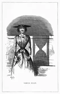 Hour Glass Prints: Shadow drawing. C. H. Bennett, Tempus Fugit