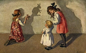 Barham Gallery: Shadow of rabbit on the wall. Barham