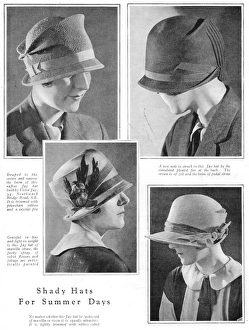 Images Dated 22nd January 2016: Shady hats from Jays for summer days in London, 1926