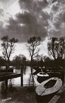 Eventide Prints: A shady quiet part of the Thames in West London or Surrey