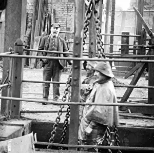 Glyn Prints: Shaft inspection, Glyn Pits, Pontypool, South Wales