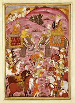 Grandfather Gallery: Shahnameh. The Book of Kings. 16th c. First Meeting
