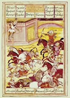 Enchanted Prints: Shahnameh. The Book of Kings. 16th c. Sam shooting