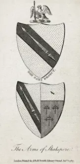 Shakespeare Prints: Shakespeare / Coat of Arms