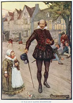 Shakespearian Prints: Shakespeare in a London street