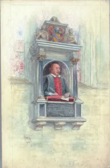 Quatremain Prints: Shakespeare memorial, Holy Trinity Church, Stratford