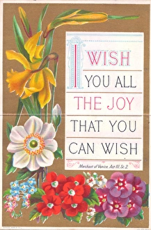 William Shakespeare on a Christmas card