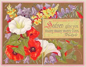 Mauve Collection: Shakespeare quotation on a greetings card