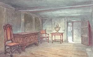 Quatremain Prints: Shakespeare's Birthplace the birth room Stratford-upon