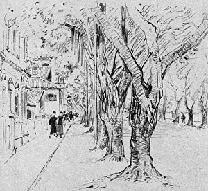 Guangzhou Prints: Shameen street scene, Canton, China, 1914