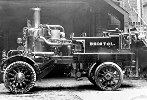 Cylinder Prints: Shand Mason Bristol motor steam fire engine