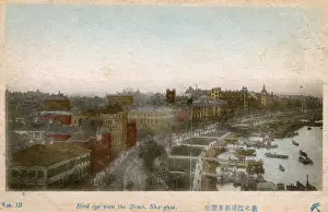 Bund Prints: Shanghai, China - The Bund - Birds eye view