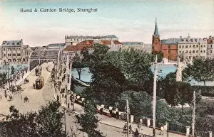 Bund Prints: Shanghai, China - The Bund and Garden Bridge